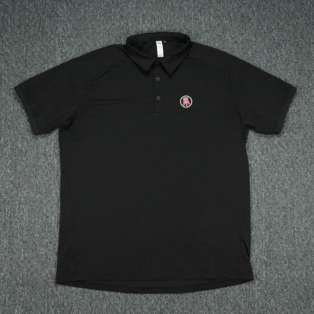 UNRL Shirt Mens XL Black Barstool Sports Golf Polo Short Sleeve Stretch